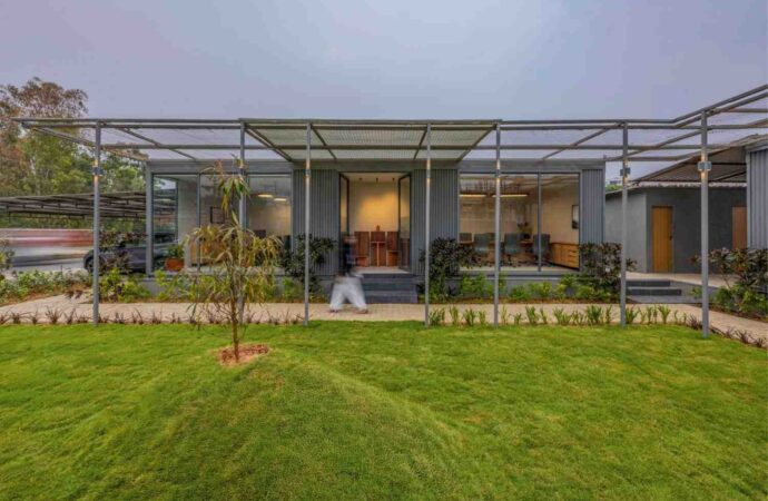 Revolutionizing Workspace Design: Ahmedabad’s Shipping Container Office is a Marvel of Sustainability and Style