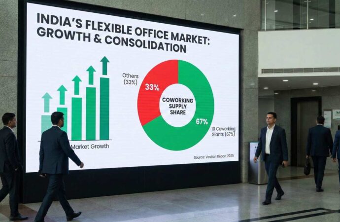India’s Flexible Office Market Grows, but 10 Coworking Giants Hold 67% of Supply: Vestian
