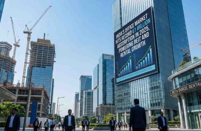 India’s Office Market Hits Record 61 Million Sq. Ft. Absorption in 2025, Powering REIT and Rental Growth
