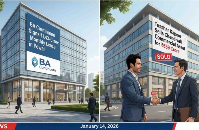 BA Continuum Signs ₹1.43-Crore Monthly Lease in Powai; Tusshar Kapoor Sells Chandivali Commercial Asset for ₹559 Crore