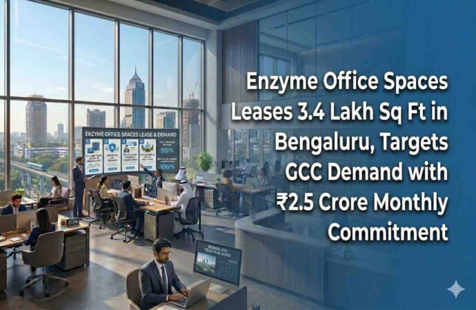 Enzyme Office Spaces Leases 3.4 Lakh Sq Ft in Bengaluru, Targets GCC Demand with ₹2.5 Crore Monthly Commitment