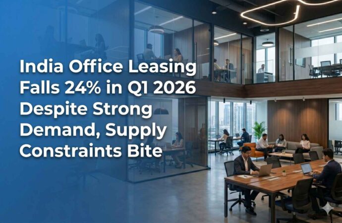 India Office Leasing Falls 24% in Q1 2026 Despite Strong Demand, Supply Constraints Bite