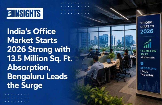 India’s Office Market Starts 2026 Strong with 13.5 Million Sq. Ft. Absorption, Bengaluru Leads the Surge
