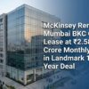 McKinsey Renews Mumbai BKC Office Lease at ₹2.58 Crore Monthly Rent in Landmark 10-Year Deal