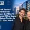 Hrithik Roshan’s father Rakesh Leases 5,574 Sq Ft Mumbai Office Space to Beingu Studios for ₹7.3 Lakh a Month