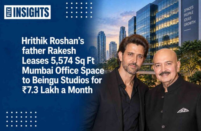 Hrithik Roshan’s father Rakesh Leases 5,574 Sq Ft Mumbai Office Space to Beingu Studios for ₹7.3 Lakh a Month